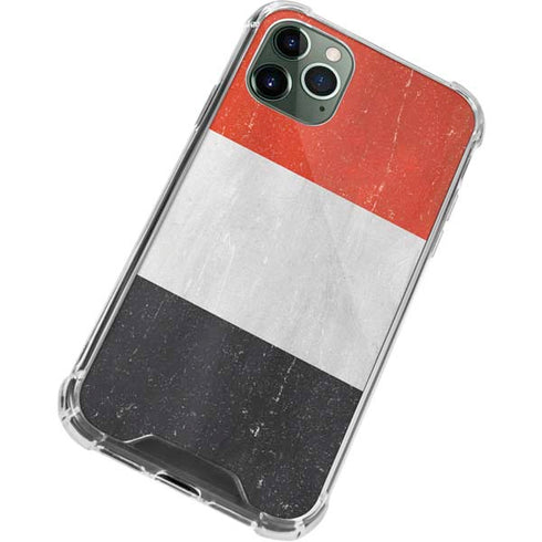 Yemen Flag Distressed iPhone 12 Pro Max Clear Case